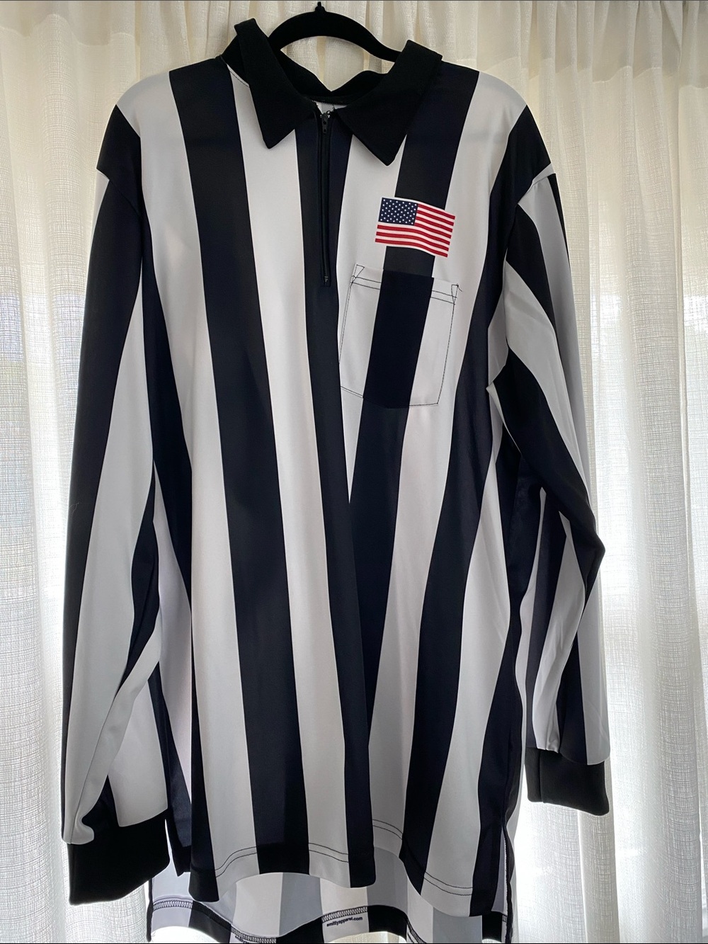 Smitty performance mesh moisture wicking football referee 1/4 long sleeve shirt